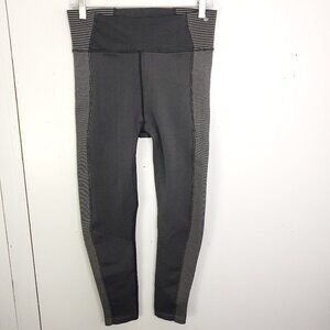 Aerie Pants Womens Offline Leggings Thick Stretchy 7/8 Length Gray Colorblock